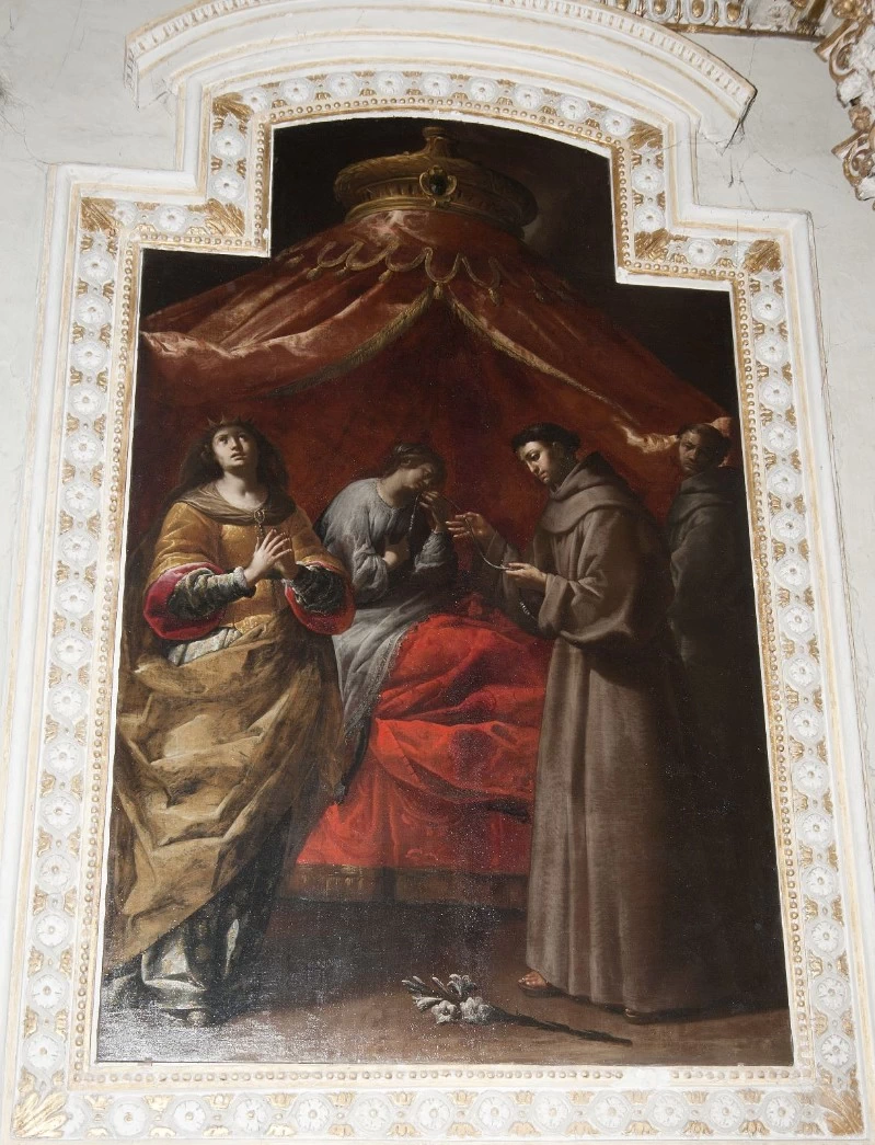 Gian Giacomo Barbelli - Sant'Antonio guarisce una donna coperta di sacco, chiesa di San Bernardino degli Osservanti, Crema